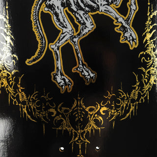 Welcome x Harry Potter Skateboard Deck Thestral on Widow Black/Gold Foil 10" 