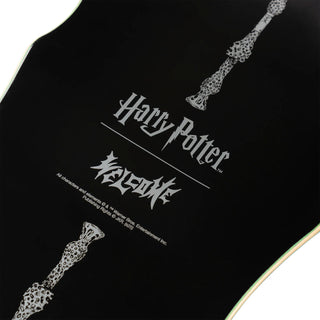 Welcome x Harry Potter Skateboard Deck Thestral on Widow Black/Gold Foil 10" 