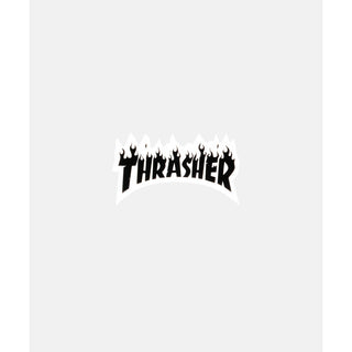 Thrasher Skateboad Magazine Sticker Flame Black 2" x 3.25"