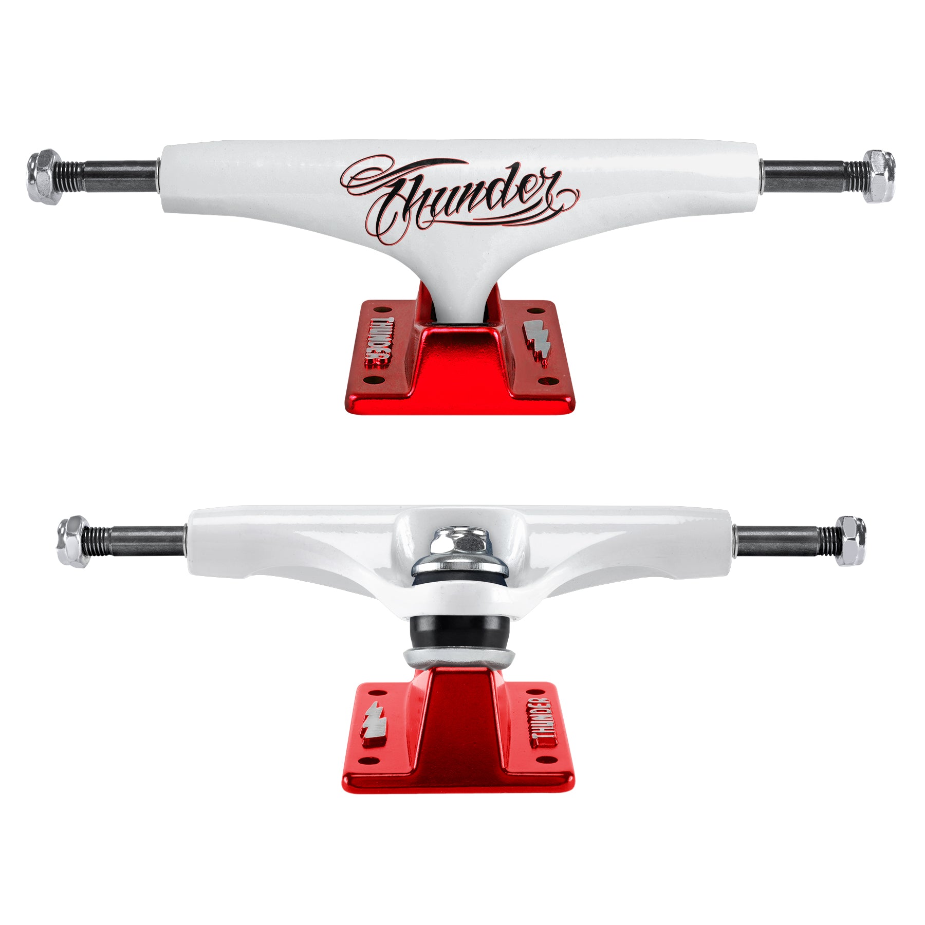 スケートボード THUNDER TRUCK HOLLOW LIGHTS 147 LOW Thunder Skateboard Trucks Flash Hollow Lights White/Red 147 (8.0