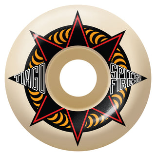 Spitfire Skateboard Wheels 52mm 99A Tiago Sure Shot Formula 4 Classics with Bronson Pro G3 Bearings