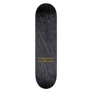 Toy Machine Skateboard Deck Ed Templeton Charred Cross Black Stain 8.5"