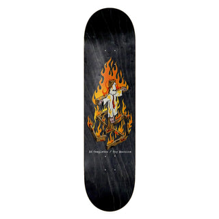 Toy Machine Skateboard Deck Ed Templeton Charred Cross Black Stain 8.5"