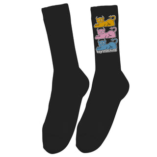 Toy Machine Skateboards Socks Triple Cat Black