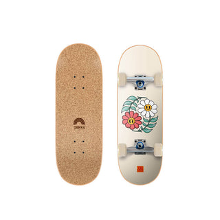 Tricks Kids Skateboard Complete Yin Yang Flowers Cork Top 7.87" x 24.21"