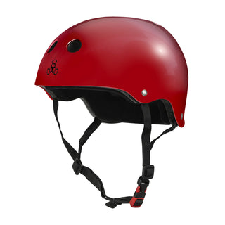 Triple 8 Skateboard Helmet Certified Sweatsaver Scarlet Red Glossy Size S/M
