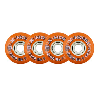 Tron Roller Hockey Wheels - Giga HZ 80mm 84A Orange (4-Pack)