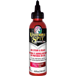 Unicorn Spit Concentrated Gel Stain and Glaze Sparkling Dolly Firebird 4.0 Fl Oz