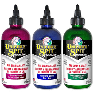 Unicorn Spit Concentrated Gel Stain and Glaze 8.0oz Galaxy Sparkle Collection 3-Pack