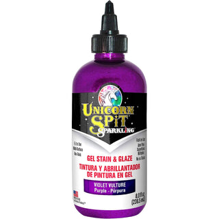 Unicorn Spit Concentrated Gel Stain and Glaze Sparkling Violet Vulture 8.0 Fl Oz
