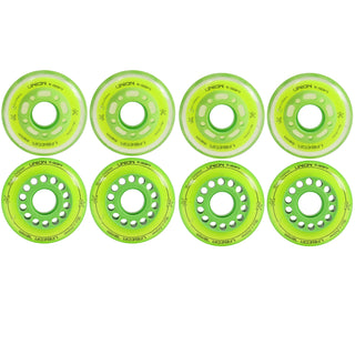 Labeda Roller Hockey Wheels - Union 68/72 Youth HiLo 74A Green (8-Pack)