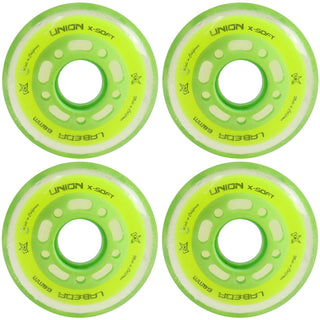 Labeda Roller Hockey Wheels - Union 68mm 74A Green (4-Pack)