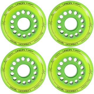 Labeda Roller Hockey Wheels - Union 72mm 74A Green (4-Pack)