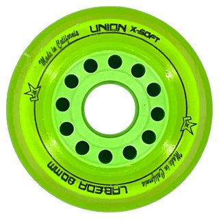 Labeda Roller Hockey Wheels - Union 76/80 HiLo X-Soft White/Green (8-Pack)