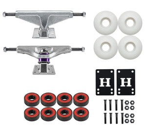 Venture Skateboard Trucks V-Hollow 5.2 (8.0") with 52mm Wheels, Bearings, Hardware