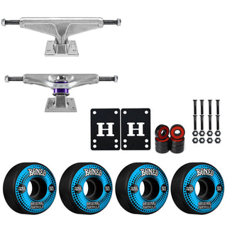 Venture Skateboard Trucks 8.0" High Kit Bones 53mm V4 OG Black Wheels/Bearings/Hardware