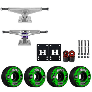 Venture Skateboard Trucks 8.75" Kit Bones 54mm V4 OG Black Wheels/Bearings/Hardware