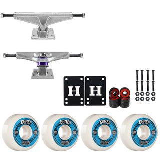 Venture Skateboard Trucks 8.75" Kit Bones 53mm V5 OG White Wheels/Bearings/Hardware
