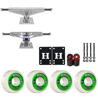 Venture Skateboard Trucks 8.75" Kit Bones 54mm V5 OG White Wheels/Bearings/Hardware