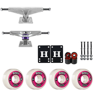 Venture Skateboard Trucks 8.75" Kit Bones 55mm V5 OG White Wheels/Bearings/Hardware