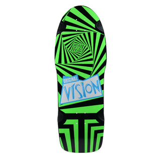 Vision Skateboard Complete Original Black/Green 10" x 30" Old School