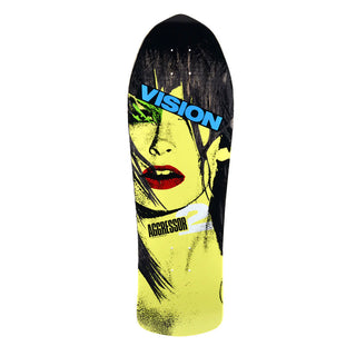 Vision Skateboard Complete Aggressor 2 Black Stain 10.25" x 30.5" Old School