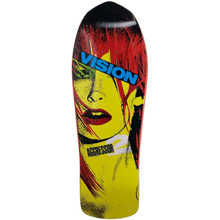 Vision Skateboard Complete Aggressor 2 Concave Red Stain 10" x 30.25" Old School
