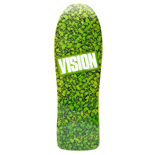 Vision Skateboard Complete Punk Skull Modern Concave Lime/White 10" x 30.5" Old School