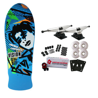 Vision Skateboard Complete Original Gonz Blue/Blue 10" x 30" Old School