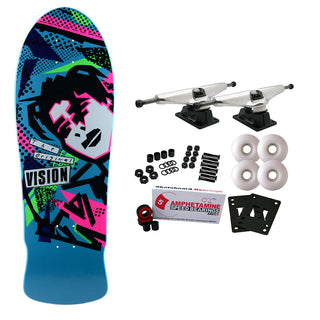 Vision Skateboard Complete Original Gonz Blue/Pink 10" x 30" Old School