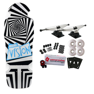 Vision Skateboard Complete Original White/Black 10" x 30" Old School