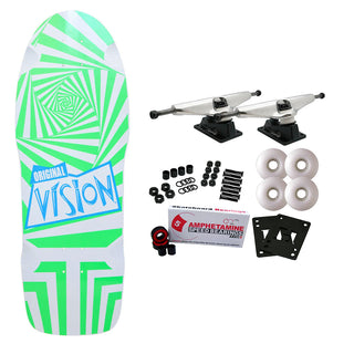 Vision Skateboard Complete Original Green/White 10" x 30" Old School
