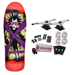 Vision Skateboard Complete Psycho Stick 2 Red Stain 10" x 31.75" Old School