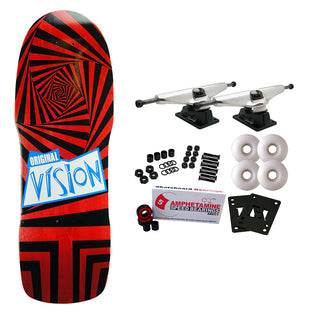 Vision Skateboard Complete Original Modern Concave Red Stain 10" x 29.75" Old School