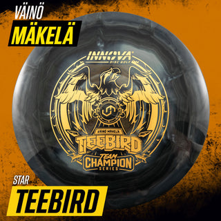 Innova Disc Golf Team Champion Series Vaino Makela Star Teebird 7/5/0/2 Orange Swirl/Pink 173 grams