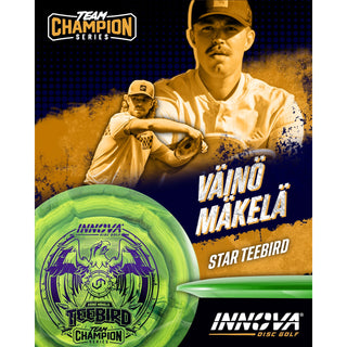 Innova Disc Golf Team Champion Series Vaino Makela Star Teebird 7/5/0/2 Orange Swirl/Pink 173 grams