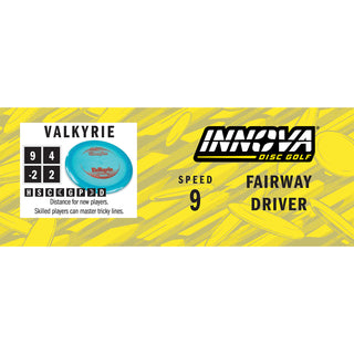 Innova Disc Golf DX Glow Valkyrie Fairway Driver 9/4/-2/2 Glow/Green Holo 175 grams