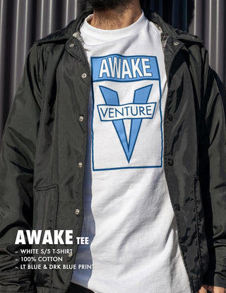 Venture Trucks Shirt Awake White/Blue/Blue