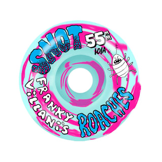 Snot Wheel Co. Skateboard Wheels 55mm Franky Villani Roaches Conical 99A Blue Swirl