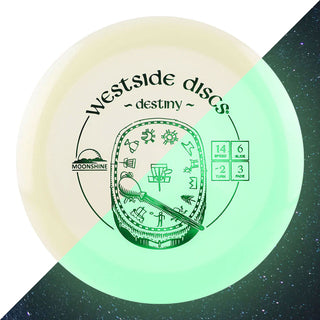 Westside Disc Golf VIP Moonshine Destiny Distance Driver 14/6/-2/3 Clear/Orange 176 grams