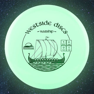 Westside Disc Golf VIP Moonshine Warship Midrange 5/6/0/1 Clear/Black 176 grams