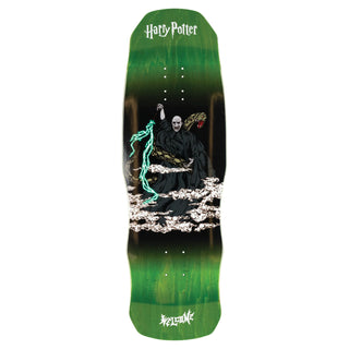 Welcome x Harry Potter Skateboard Deck Voldemort on Dark Lord Dark Green Stain 9.85" 