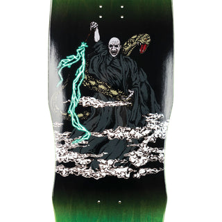 Welcome x Harry Potter Skateboard Deck Voldemort on Dark Lord Dark Green Stain 9.85" 