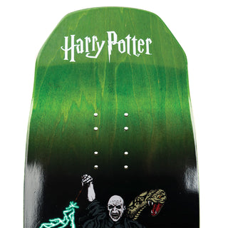 Welcome x Harry Potter Skateboard Deck Voldemort on Dark Lord Dark Green Stain 9.85" 