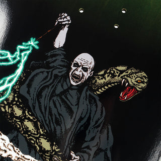 Welcome x Harry Potter Skateboard Deck Voldemort on Dark Lord Dark Green Stain 9.85" 