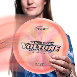 Discraft Disc Golf Holyn Handley 2025 Tour Series Z Swirl Vulture Driver 10/5/0/2 White/Leopard 173-174g