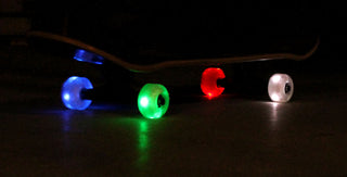 LED Skateboard Wheels 54mm BLUE Glow Cruiser Longboard LIGHTS + ABEC 9 BEARINGS