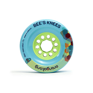 Orangatang Longboard Wheels Bees Knees Blue 90mm 77A with Loaded Jehu V2 Bearings