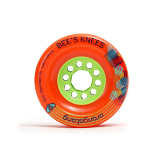 Orangatang Longboard Wheels Bees Knees Orange 90mm 80A with Loaded Jehu V2 Bearings