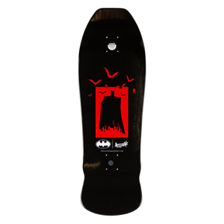 Welcome x Batman Skateboard Deck Knockout on Early Grab Red/Black Dip 10.0"